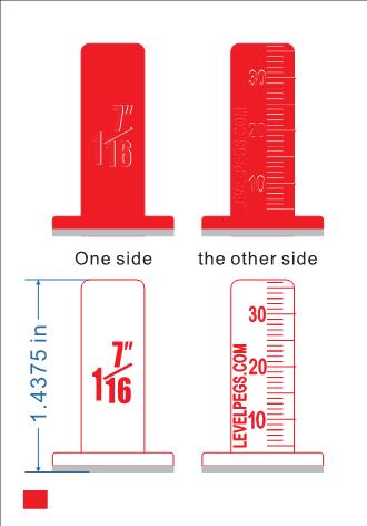 Floor Leveling Pegs / Grade Pins 1-7/16